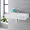 Milano Farington - White Modern Rectangular Wall Hung Basin - 800mm x 415mm (1 Tap-Hole)