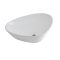 Milano Select - White Modern Countertop Basin with High Rise Mixer Tap - 590mm x 390mm