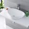 Milano Select - White Modern Countertop Basin - 590mm x 390mm (No Tap-Holes)