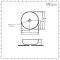 Milano Art - White Modern Ribbed Edge Round Countertop Basin - 360mm (No Tap-Holes)
