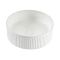 Milano Florence - White Fluted Round Countertop Basin - 370mm (No Tap-Holes)