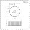 Milano Florence - White Fluted Round Countertop Basin - 370mm (No Tap-Holes)