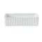 Milano Florence - White Fluted Rectangular Countertop Basin - 500mm x 340mm (No Tap-Holes)