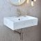 Milano Elswick - Marble Effect Rectangular Wall Hung Basin - 500mm x 350mm (1 Tap Hole)