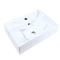 Milano Elswick - Marble Effect Rectangular Wall Hung Basin - 500mm x 350mm (1 Tap Hole) - Choice of Finish