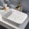 Milano Rivington - Terrazzo Effect Rectangular Countertop Basin - 505mm x 370mm (No Tap Holes)