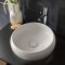 Milano Alden - White Round Countertop Basin - 360mm (No Tap Holes)