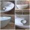 Milano Altham - Marble Effect Oval Countertop Basin - 405mm x 330mm (No Tap Holes)