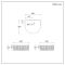 Milano Florence - White Fluted Countertop Basin - 400mm x 350mm (No Tap-Holes)