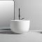 Milano Hemsby - White Modern Round Countertop Basin - 350mm (No Tap-Holes)