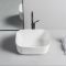 Milano Beckett - White Modern Rectangular Countertop Basin - 480mm x 365mm (No Tap-Holes)