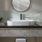 Milano Ealing - White Modern Oval Countertop Basin - 805mm x 390mm (No Tap-Holes)