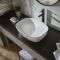 Milano Berkely - White Modern Oval Countertop Basin - 500mm x 390mm (No Tap-Holes)