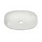 Milano Berkely - White Modern Oval Countertop Basin - 600mm x 380mm (No Tap-Holes)