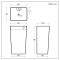 Milano Dalton - Modern Freestanding Basin - 445mm x 360mm (1 Tap Hole)