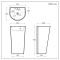 Milano Axton - Modern Freestanding Basin - 535mm x 480mm (1 Tap Hole)
