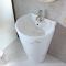 Milano Axton - Marble Effect Modern Freestanding Basin - 535mm x 480mm (1 Tap Hole)
