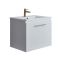 Milano Lurus - 600mm Wall Hung Modern Vanity Unit with Basin - Choice of Finish and Handles
