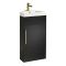 Milano Lurus - 450mm Modern Cloakroom Corner Vanity Unit with Basin - Choice of Handles