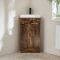 Milano Lurus - 450mm Modern Cloakroom Corner Vanity Unit with Basin - Choice of Handles
