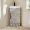 Milano Lurus - 450mm Modern Cloakroom Corner Vanity Unit with Basin - Choice of Handles