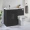Milano Lurus - 1105mm Modern Vanity and WC Combination Unit with Farington Toilet - Choice of Finish, Handles and Left / Right Hand Options