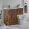 Milano Lurus - 1105mm Modern Vanity and WC Combination Unit with Ballam Toilet - Choice of Finish, Handles and Left / Right Hand Options