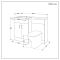 Milano Lurus - Black Grey 1105mm Modern Left-Hand Vanity and WC Combination Unit with Ballam Toilet - Chrome T-Bar Handles
