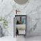 Milano Edge - 400mm Modern Cloakroom Vanity Unit with Basin - Choice of Finish and Handles