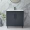 Milano Edge - Modern Vanity Unit with Basin - Choice of Size, Finish and Handles