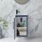 Milano Edge - 400mm Wall Hung Modern Cloakroom Vanity Unit with Basin - Choice of Finish and Handles