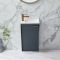 Milano Edge - 400mm Wall Hung Modern Cloakroom Vanity Unit with Basin - Choice of Finish and Handles