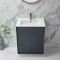 Milano Edge - 610mm Wall Hung Modern Vanity Unit with Basin - Choice of Finish and Handles