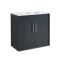 Milano Edge - 810mm Wall Hung Modern Vanity Unit with Basin - Choice of Finish and Handles