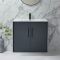 Milano Edge - Wall Hung Modern Vanity Unit with Basin - Choice of Size, Finish and Handles