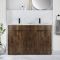 Milano Lurus - 1210mm Modern Vanity Unit with Double Basin - Choice of Finish and Handles