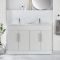 Milano Lurus - 1210mm Modern Vanity Unit with Double Basin - Choice of Finish and Handles