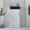 Milano Lurus - 400mm Modern Cloakroom Vanity Unit with Black Basin - Choice of Finish and Handles