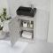 Milano Lurus - 400mm Modern Cloakroom Vanity Unit with Black Basin - Choice of Finish and Handles