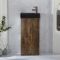 Milano Lurus - 400mm Modern Cloakroom Vanity Unit with Black Basin - Choice of Finish and Handles