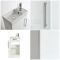 Milano Lurus - 400mm Modern Cloakroom Vanity Unit with Basin - Choice of Finish and Handles