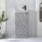 Milano Lurus - 400mm Modern Cloakroom Vanity Unit with Basin - Choice of Finish and Handles