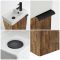 Milano Lurus - 400mm Compact Wall Hung Cloakroom Vanity Unit and Basin - Choice of Finish and Handles