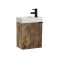 Milano Lurus - 400mm Compact Wall Hung Cloakroom Vanity Unit and Basin - Choice of Finish and Handles