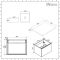 Milano Oxley - White and Golden Oak 600mm Wall Hung Vanity Unit with Countertop Basin