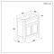 Milano Aston - 600mm Traditional Vanity Unit with Basin - Choice of Finish and Handles
