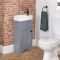 Milano Thornton - 400mm Traditional Cloakroom Vanity Unit with Basin - Choice of Finish and Handles