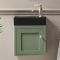 Milano Thornton - 400mm Wall Hung Traditional Cloakroom Vanity Unit with Basin - Choice of Basin, Finish and Handles
