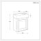 Milano Thornton - 400mm Wall Hung Traditional Cloakroom Vanity Unit with Basin - Choice of Finish and Handles