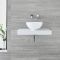 Milano Lurus - 600mm Floating Shelf and Irwell Countertop Basin - White